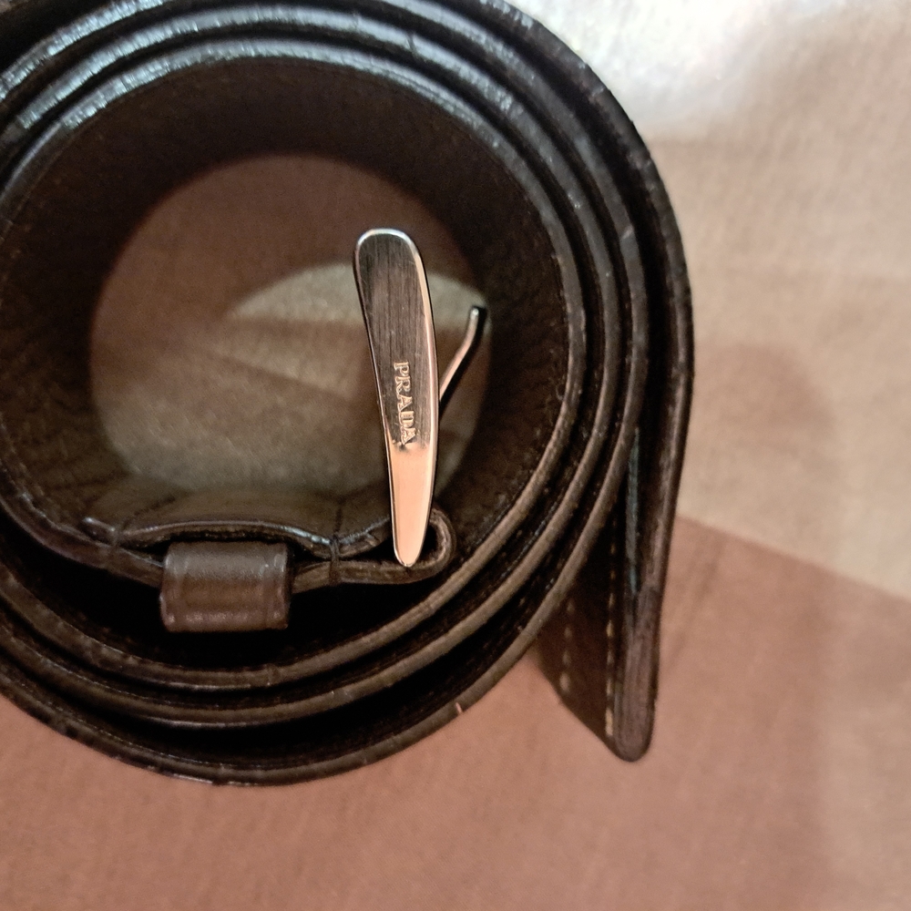 Prada Brown Leather Belt